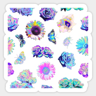 Flowers and butterflies Sticker